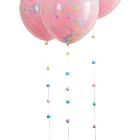 Pom Pom Balloon Tails