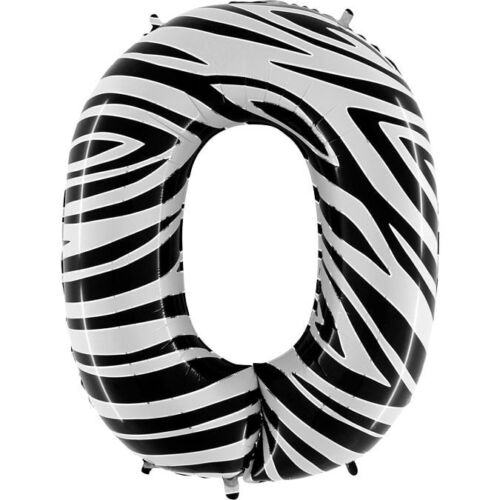 Zebra Number Balloons 40" - Muddy Boots Home UK