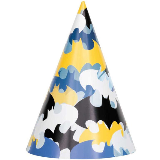 8Pk Batman Party Hats - Muddy Boots Home UK