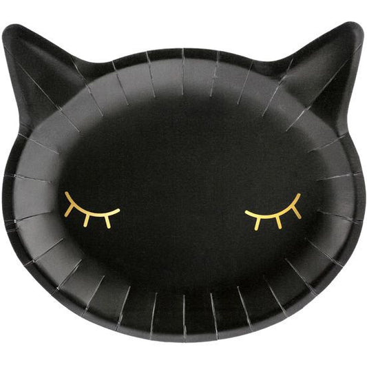 Black Cat Paper Plates - Muddy Boots Home UK