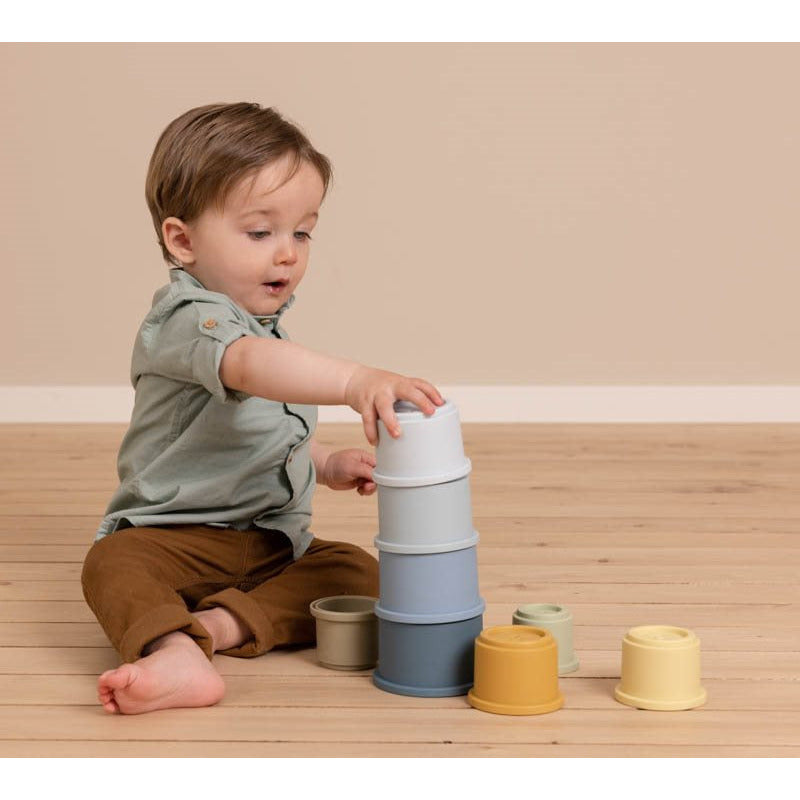 Little Dutch Stacking Cups Blue - Muddy Boots Home UK