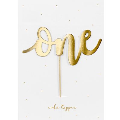 Gold One Cake Topper