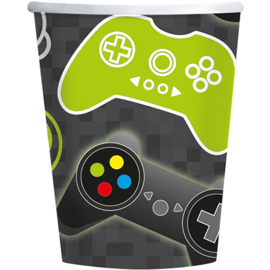 8PK Level Up Gaming Party Cups - Muddy Boots Home UK