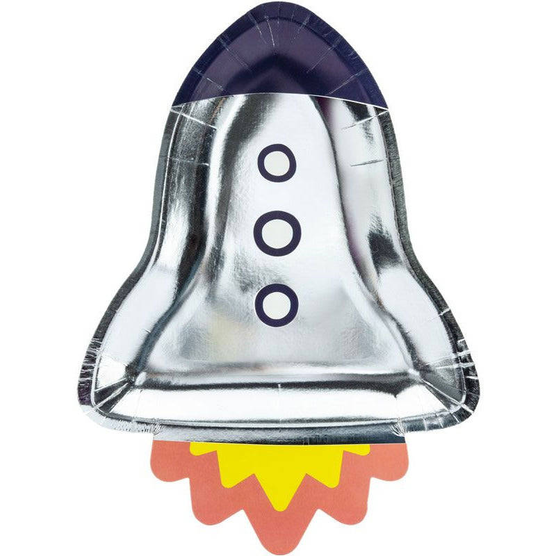 Rocket Shaped Space Party Plates