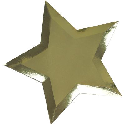 10pk Gold Metallic Star Plates - Muddy Boots Home UK