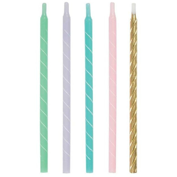 Pastel Spiral Candles - Muddy Boots Home UK
