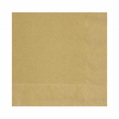 Gold Napkins Pack 20 - 25cm - Muddy Boots Home UK