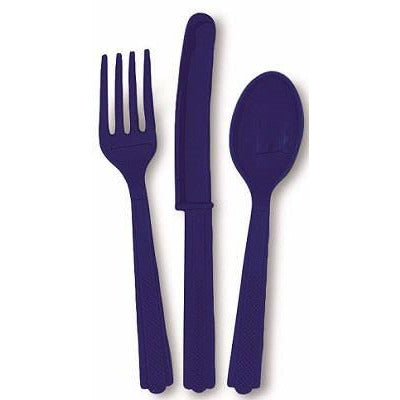 Navy Blue Assorted Cutlery - Muddy Boots Home UK