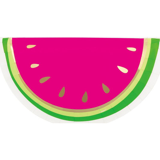 Watermellon Shaped Plates - Muddy Boots Home UK