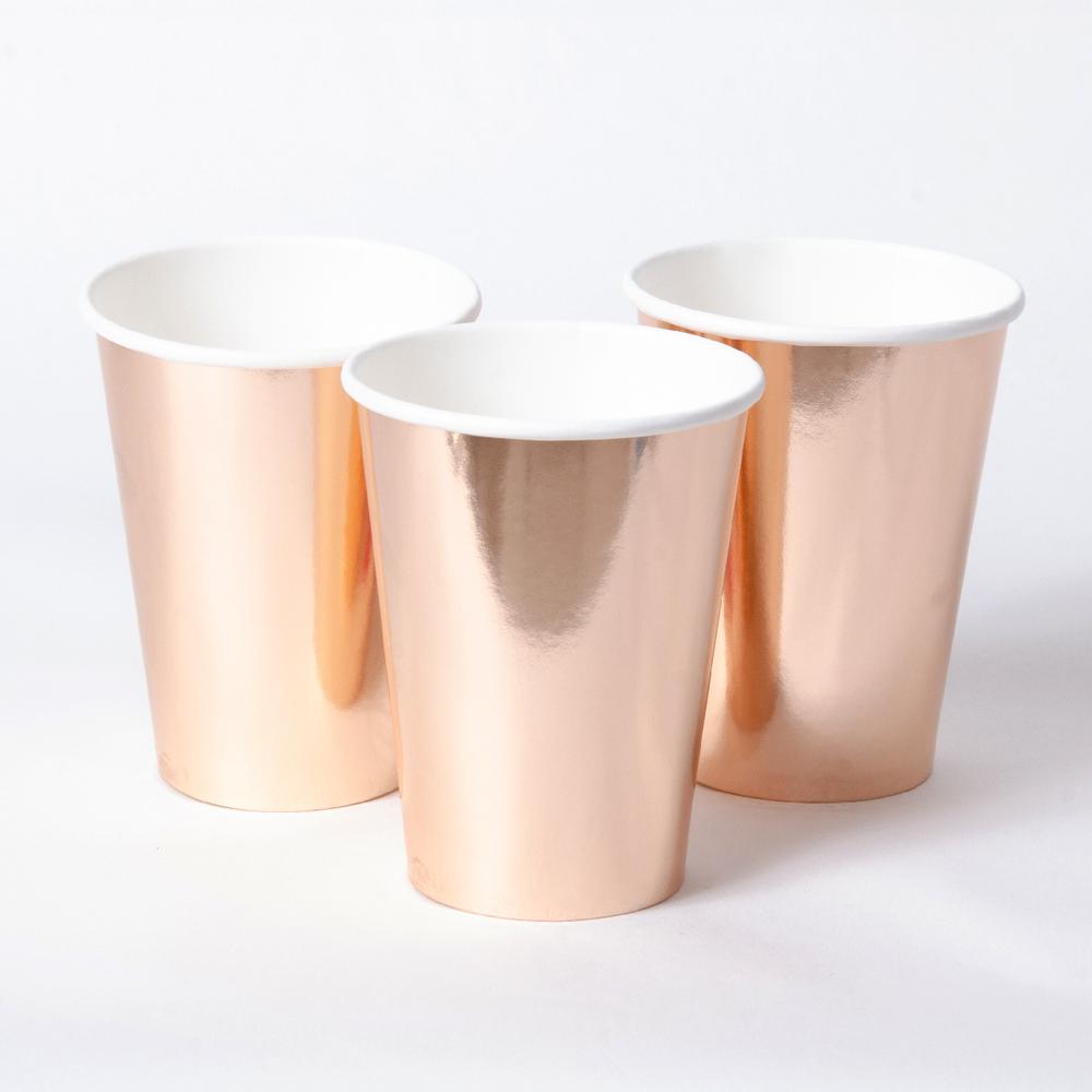 Metalic Rose Gold Cups - Muddy Boots Home UK