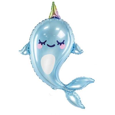 Narwhal Shaped Foil Balloon - Muddy Boots Home UK