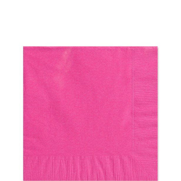 Hot Pink Napkins Pack 20 - 25cm - Muddy Boots Home UK