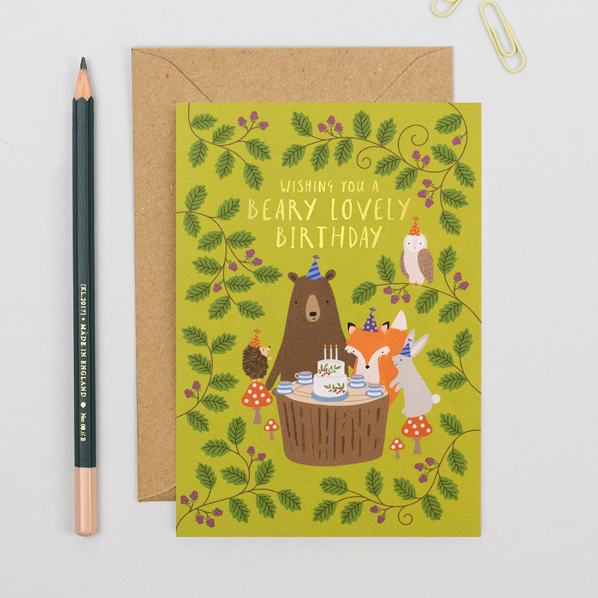 Woodland Party Birthday Card | Fun Kids Animal Card | default - Muddy Boots Home UK