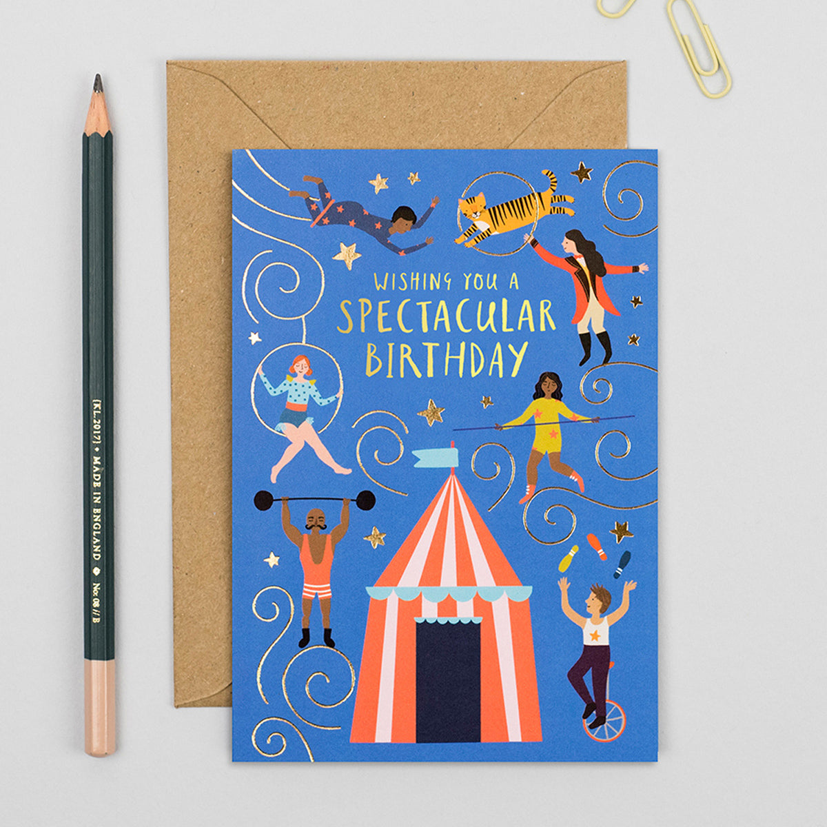 Circus Tricks Birthday Card | Kids Card | Childrens Card | default - Muddy Boots Home UK