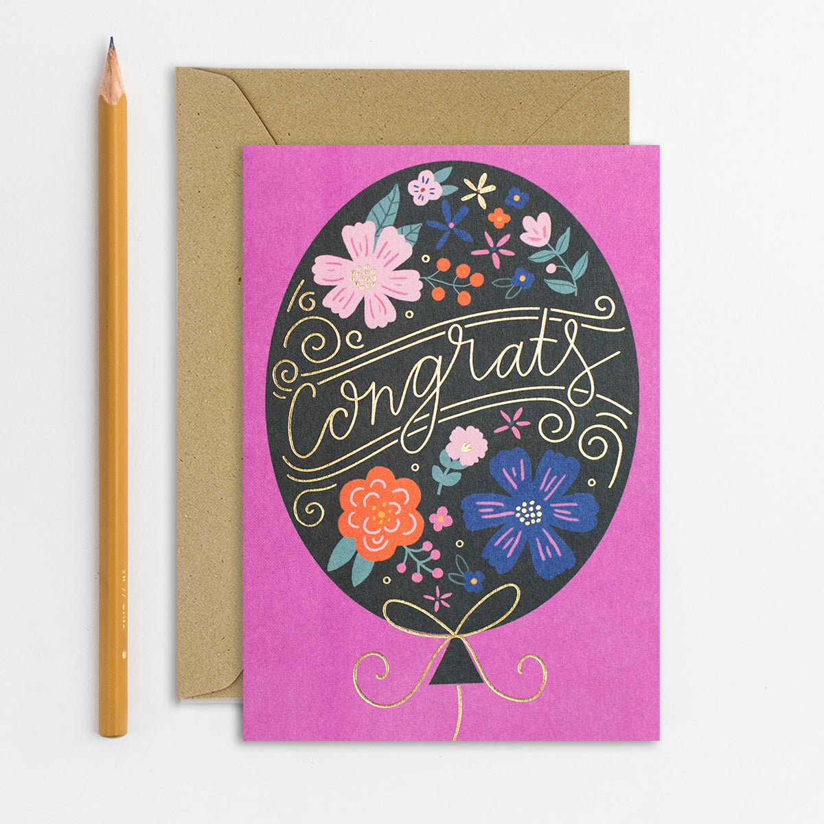 Congrats Balloon Card | Congratulations Card | Celebrate | default - Muddy Boots Home UK