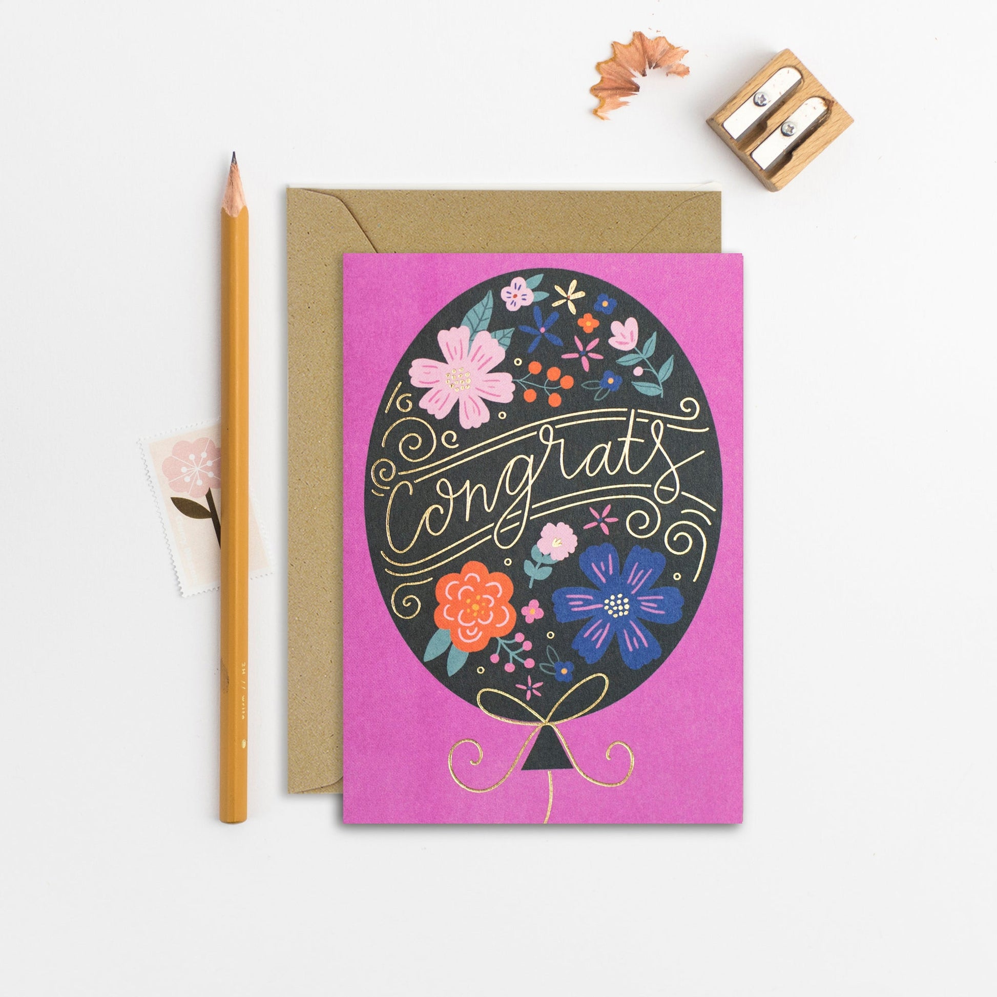 Congrats Balloon Card | Congratulations Card | Celebrate | default - Muddy Boots Home UK
