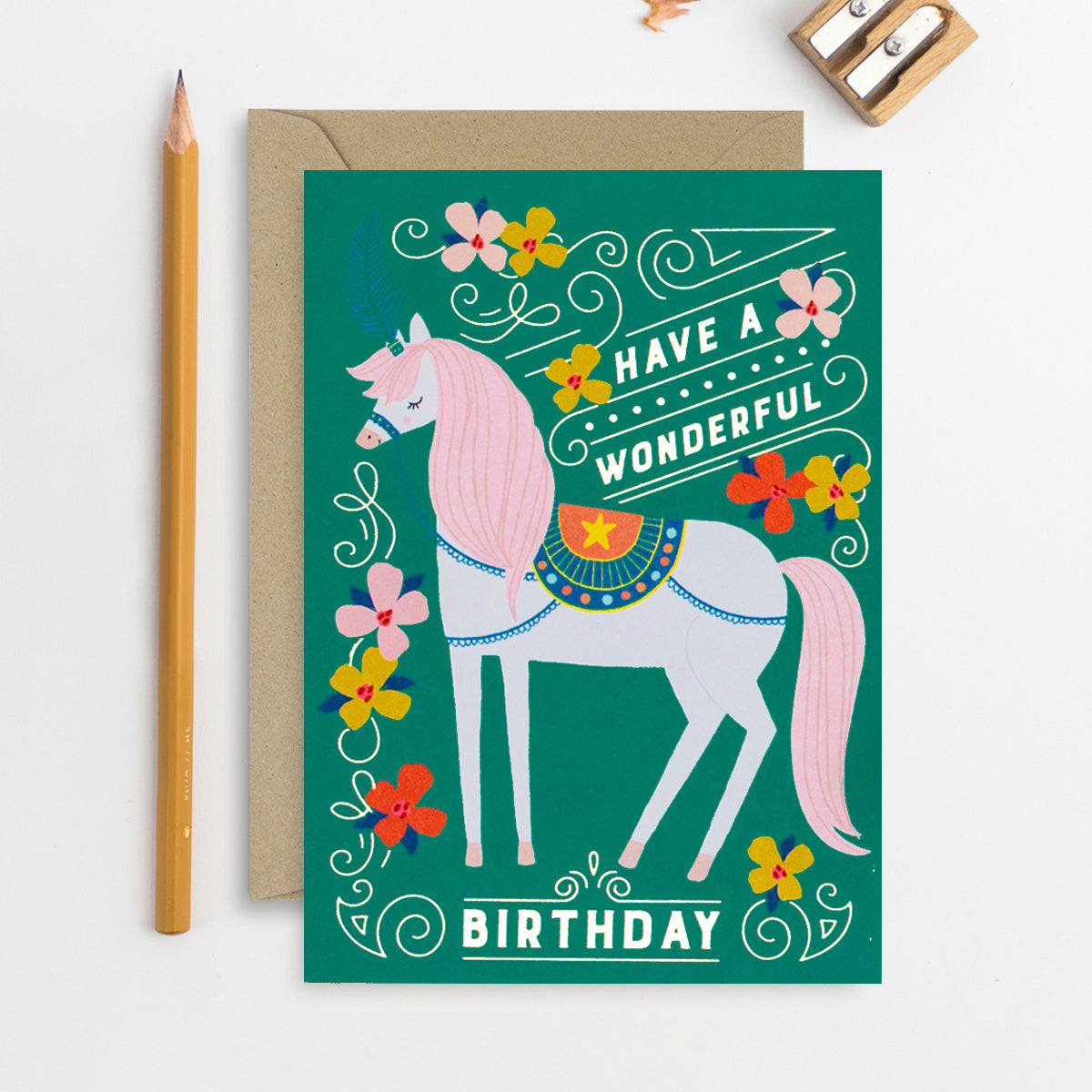 Circus Horse Kid's Birthday Card | Girl's Birthday Card | default - Muddy Boots Home UK