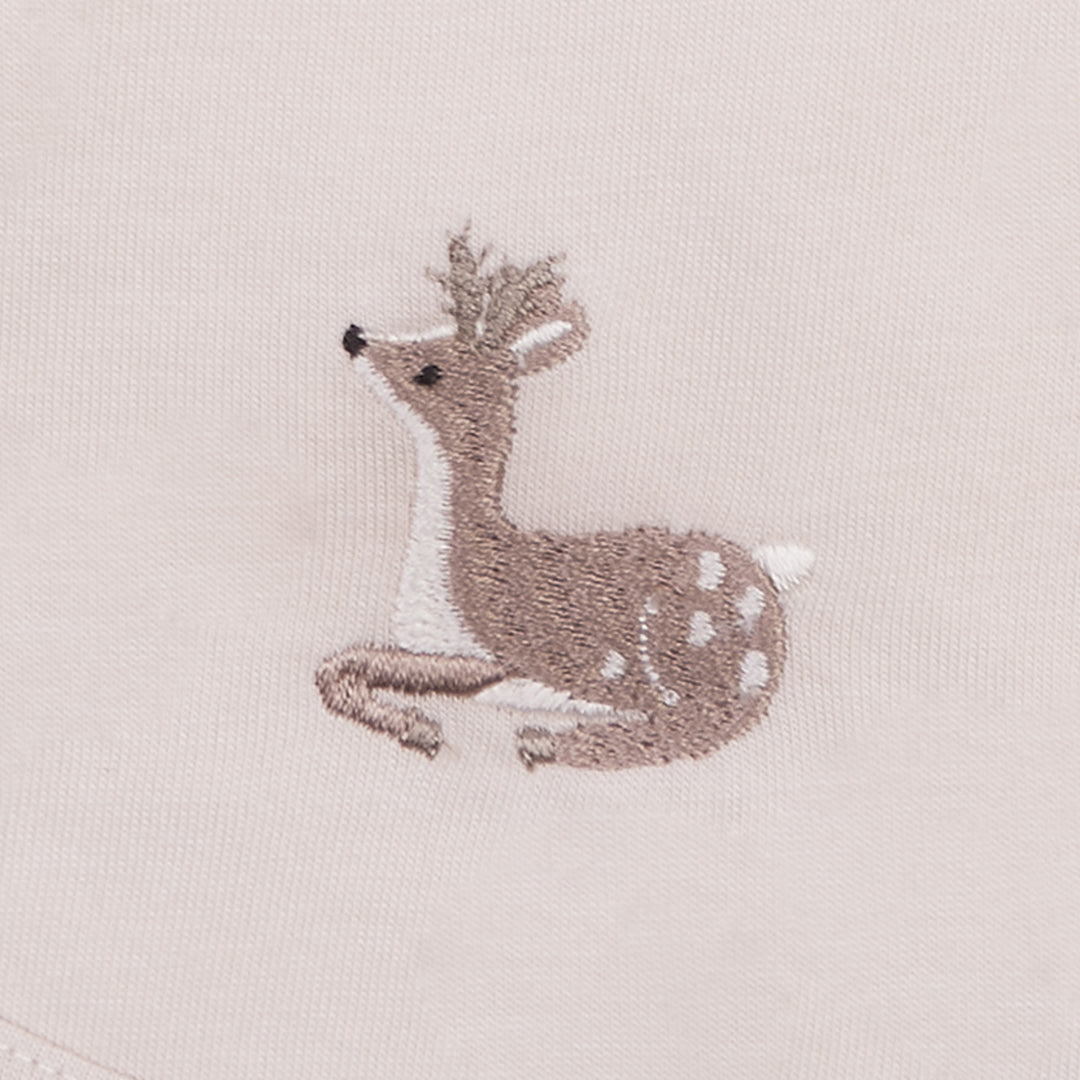 Embroidered Cotton Bib - Deer | default - Muddy Boots Home UK