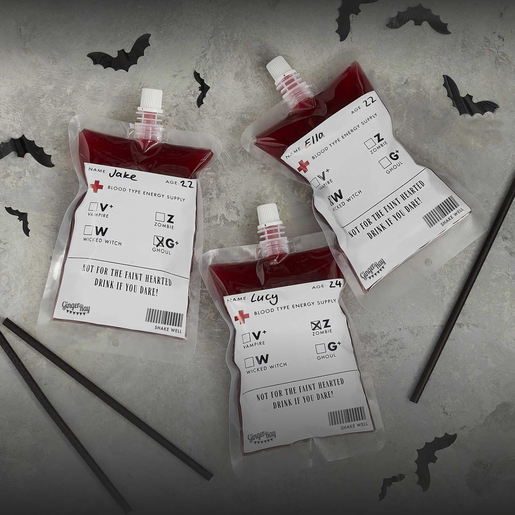 Halloween Drinking pouch Blood Bags