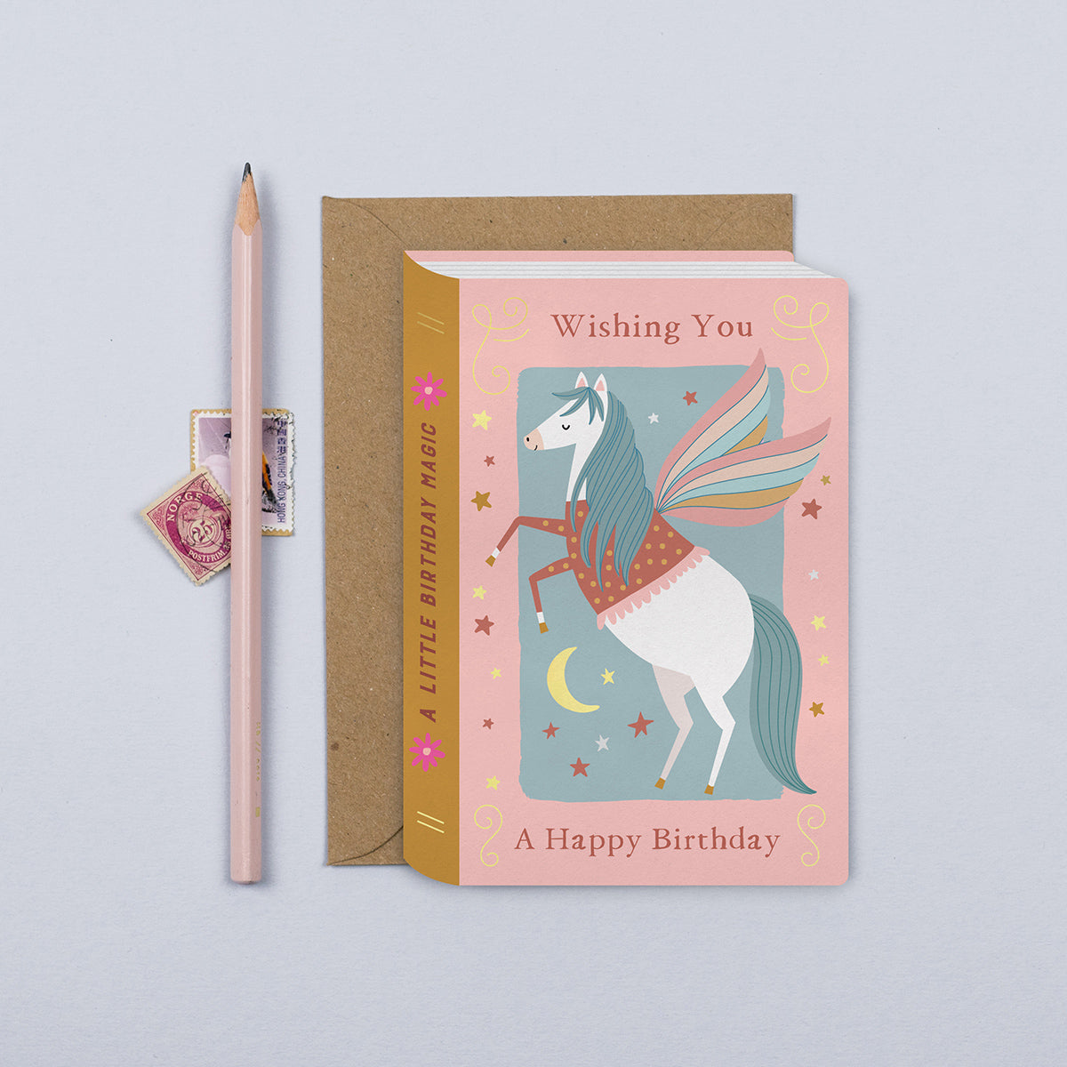 Pegasus Book Kid's Birthday Card | Children's Birthday Card | default - Muddy Boots Home UK