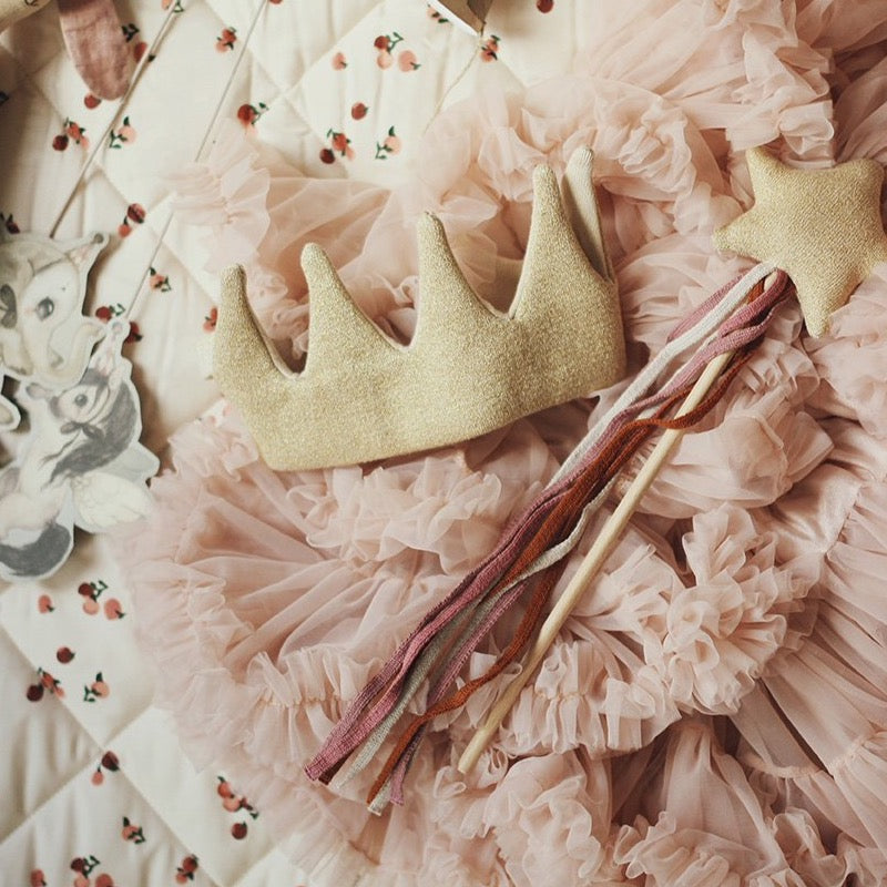 Gold Sparkle Knitted Crown