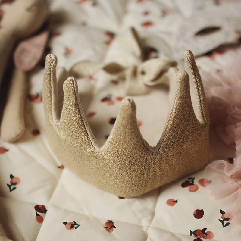 Gold Sparkle Knitted Crown