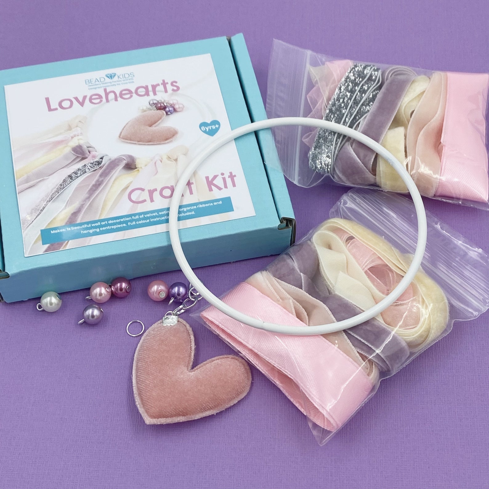 Lovehearts Wall Art Dreamcatcher Craft Kit for Children