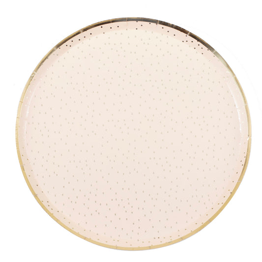 Peach and Gold Party Plates - Muddy Boots Home UK