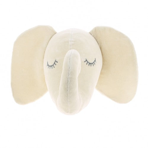 Mini Velvet Sleepy Elephant - Cream