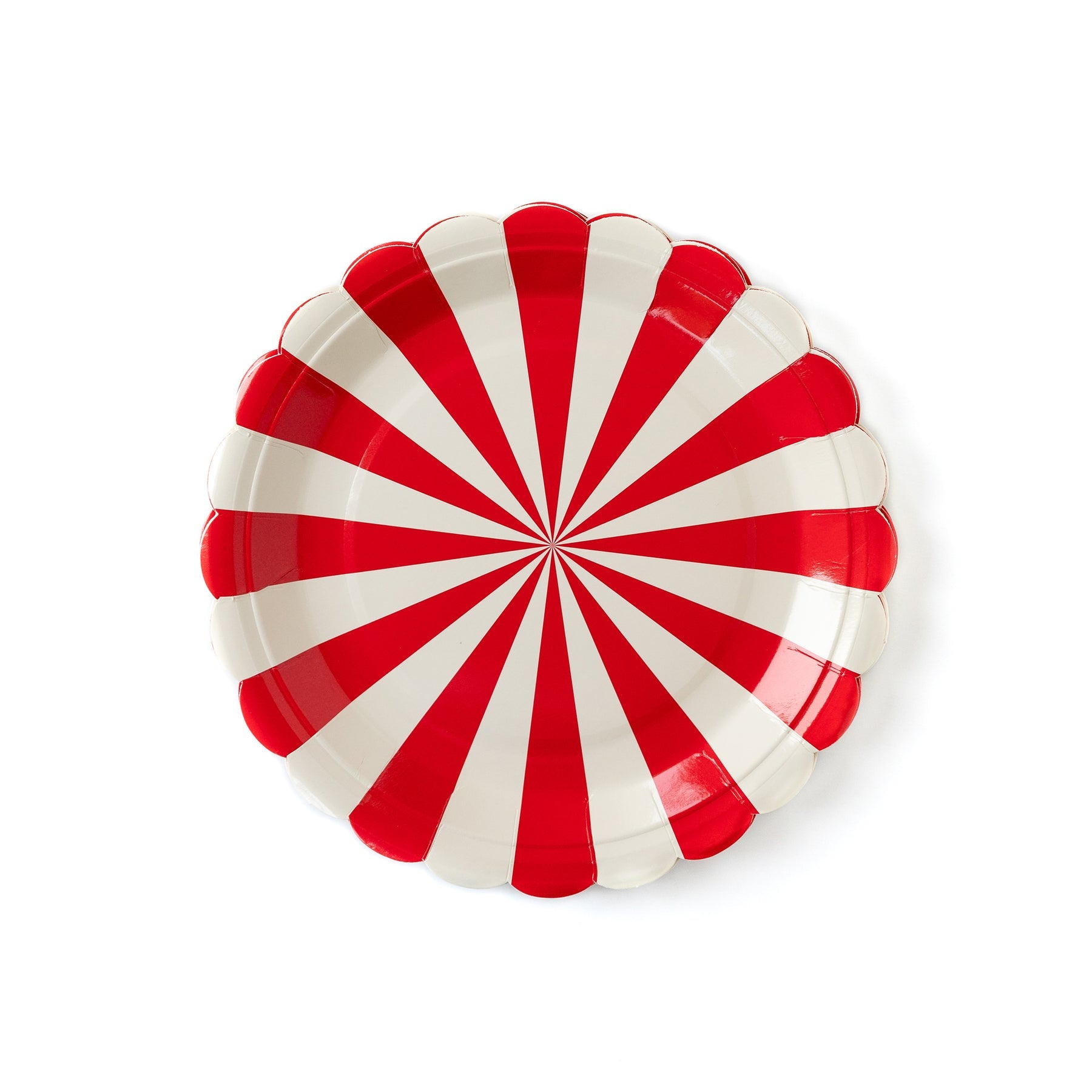 Red Circus Stripe Plate