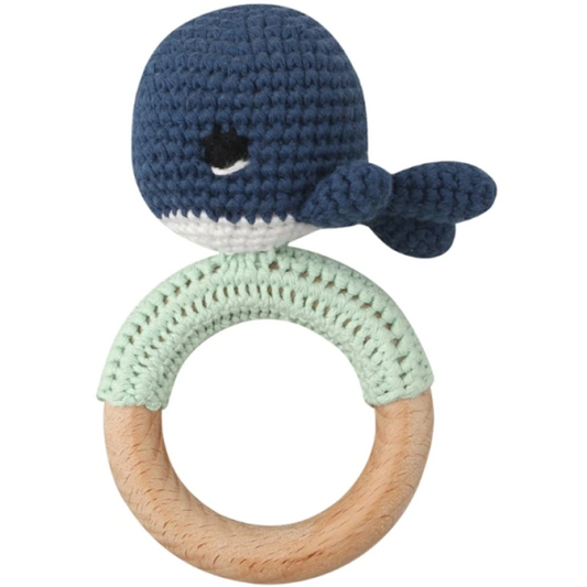 Whale Crochet Rattle - Muddy Boots Home UK