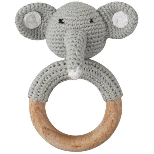 Elephant Crochet Rattle - Muddy Boots Home UK