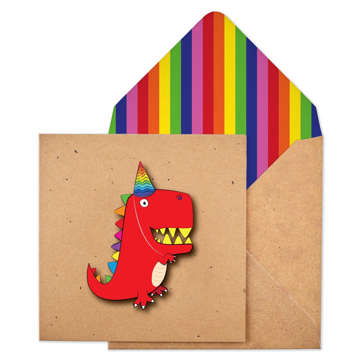 Red Dinosaur Birthday Card - Muddy Boots Home UK