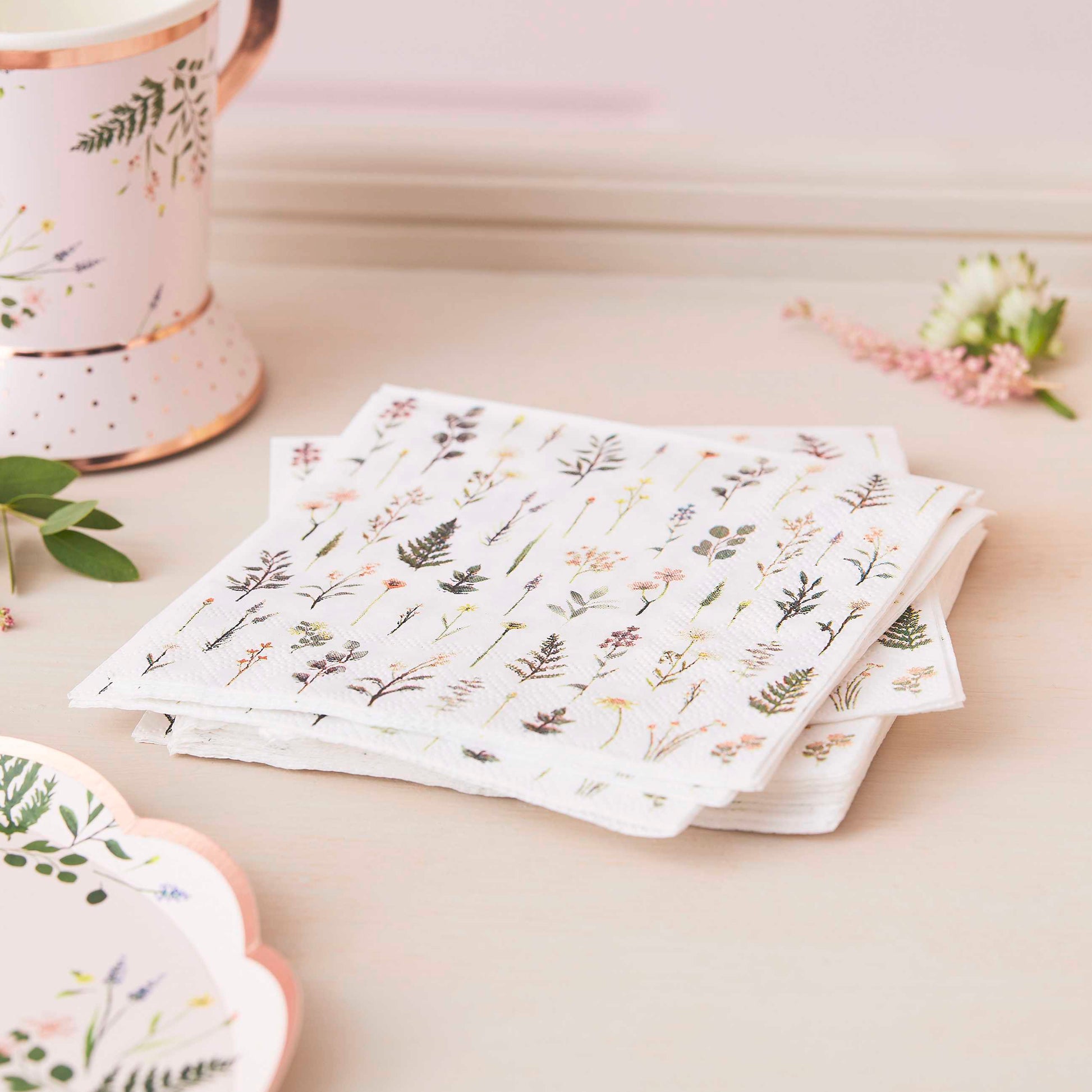 Afternoon Tea Floral Napkins - Muddy Boots Home UK