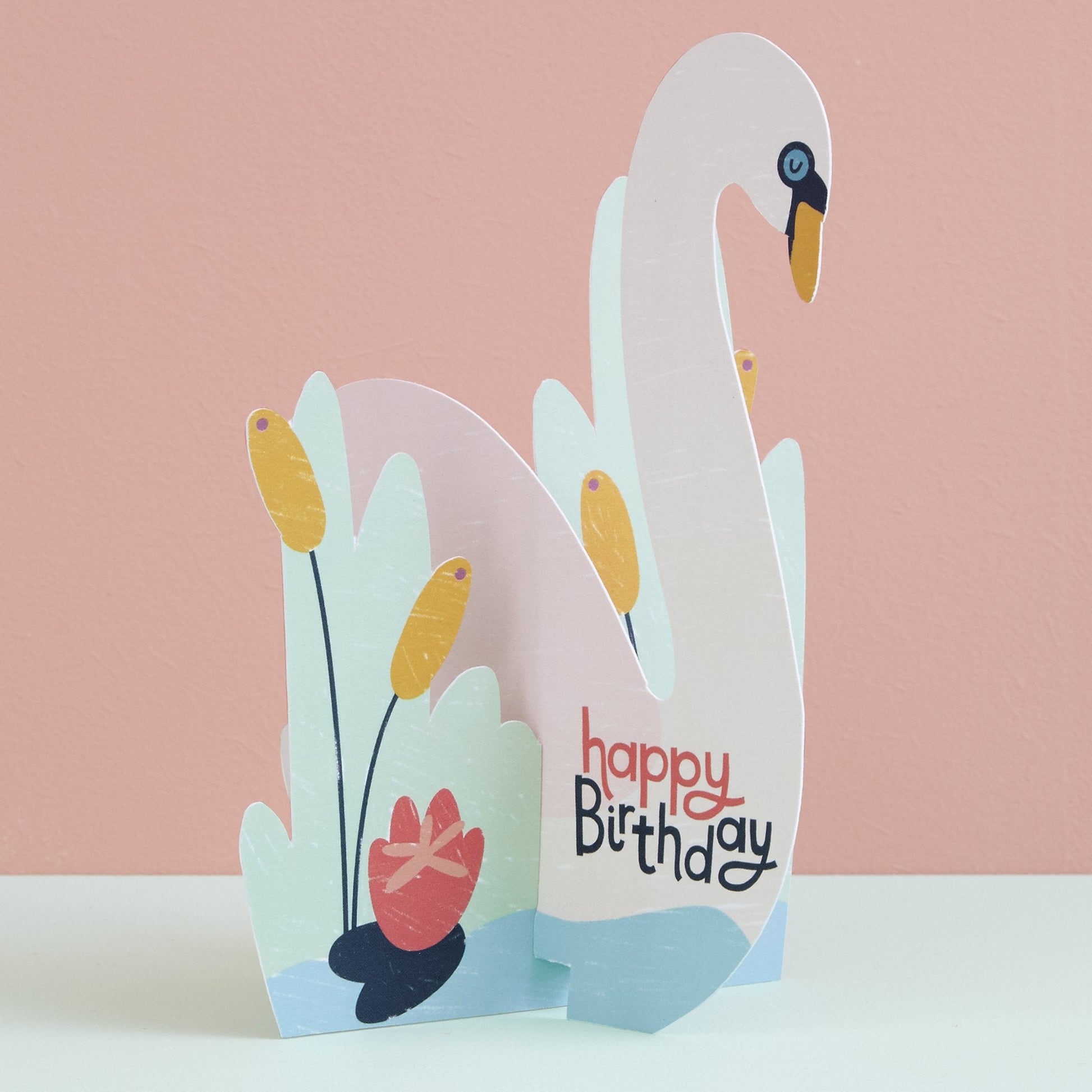Pop up Swan card - Muddy Boots Home UK
