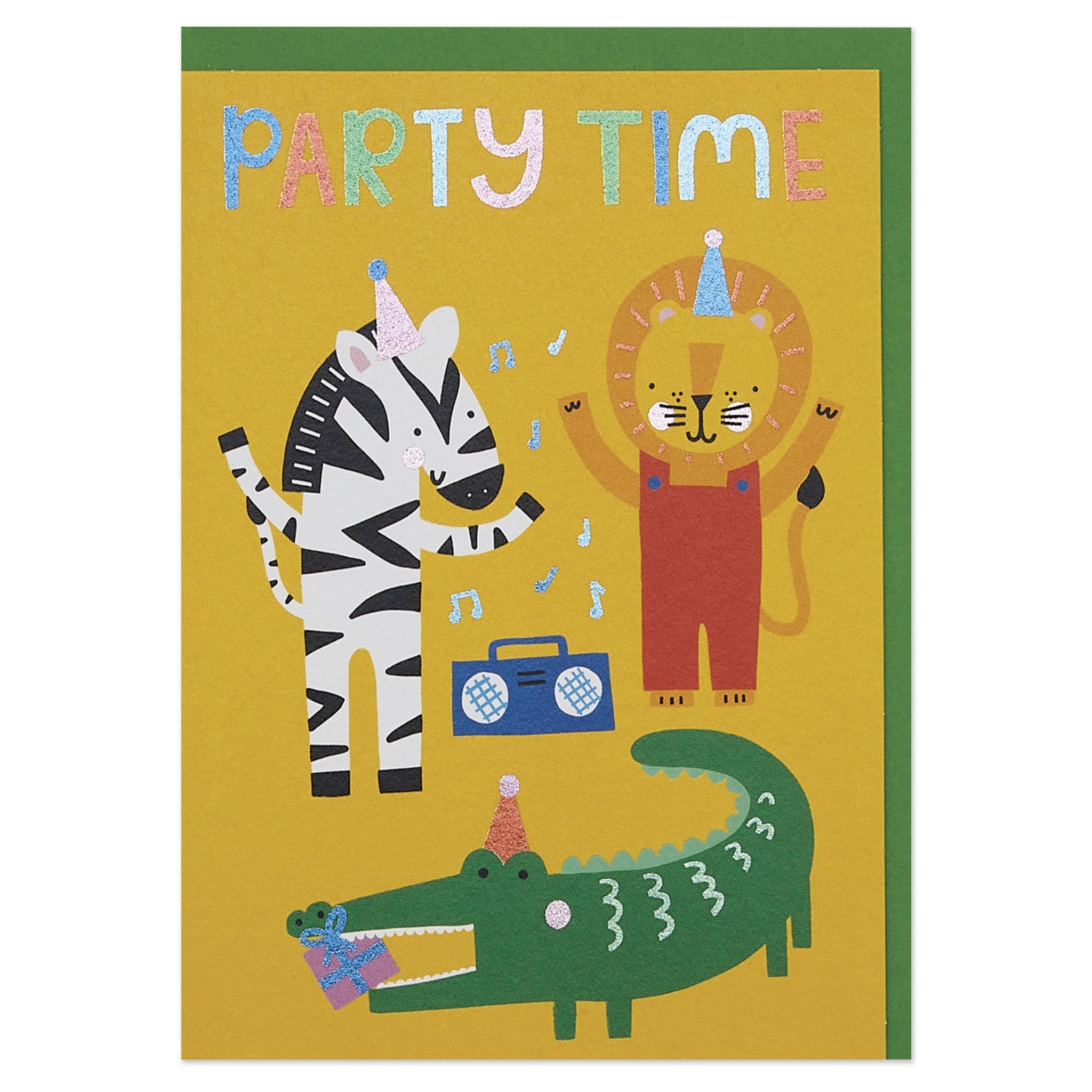 Animal 'Party Time' card