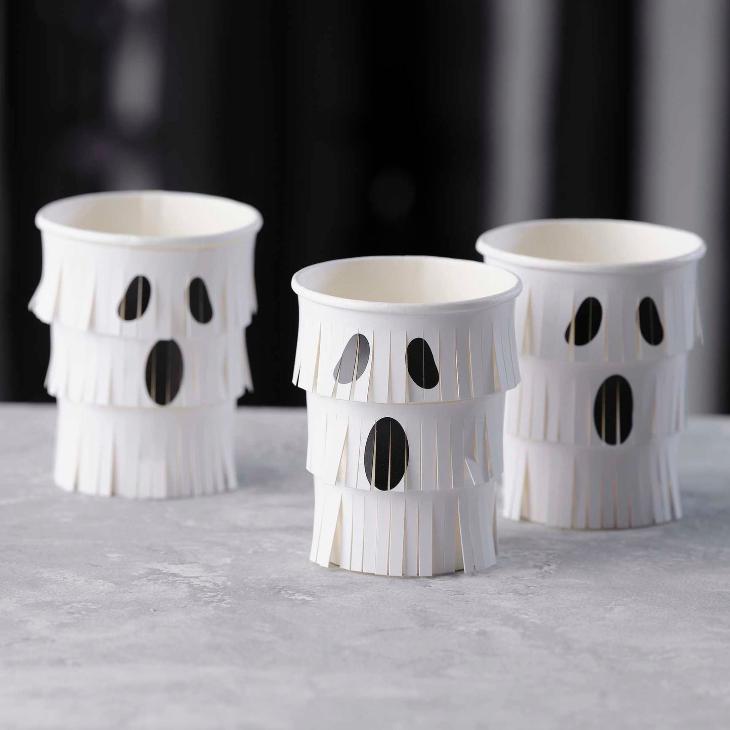 Halloween Fringe Ghosts cups - Muddy Boots Home UK