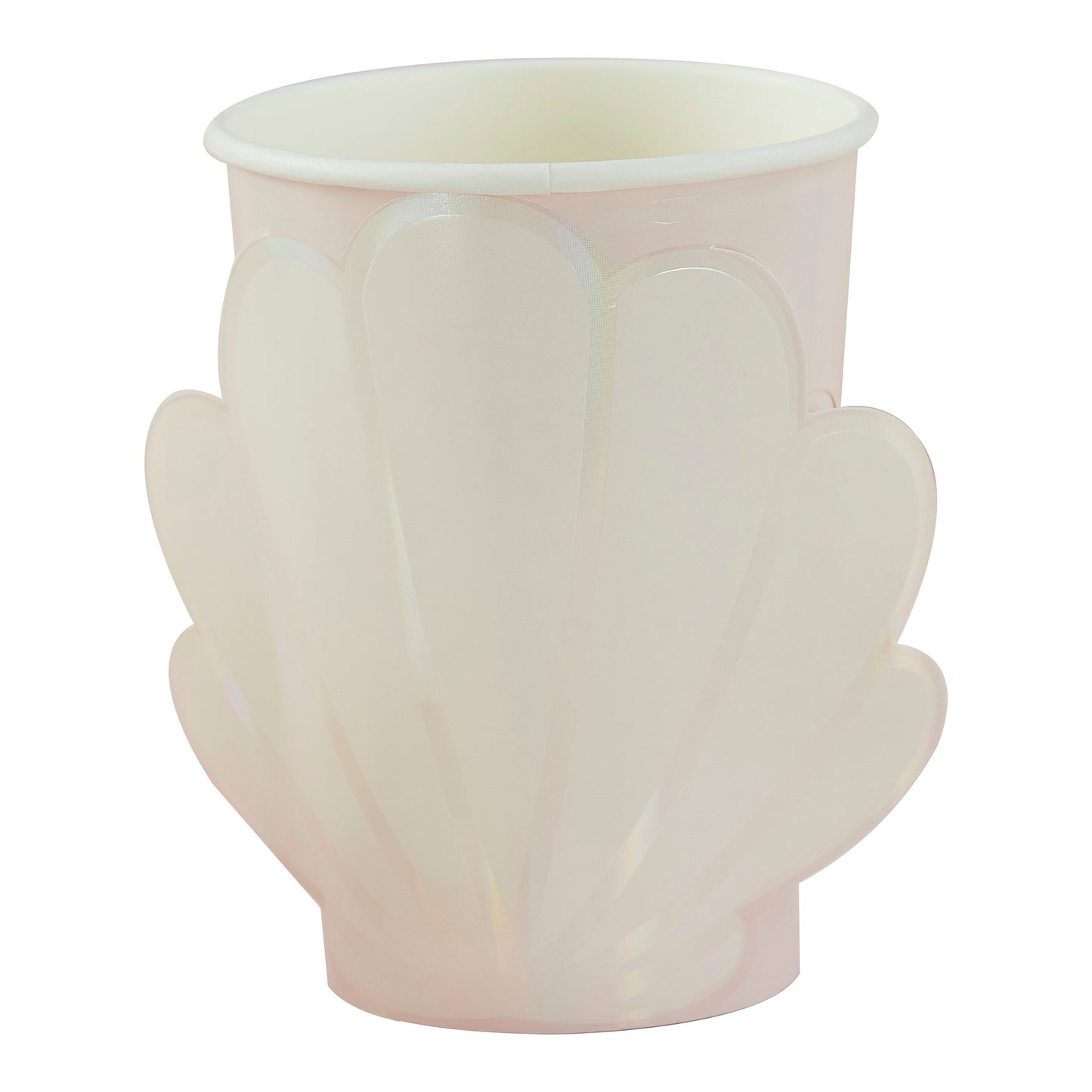 Iridescent and Pink Mermaid Shell Paper Cups - Muddy Boots Home UK