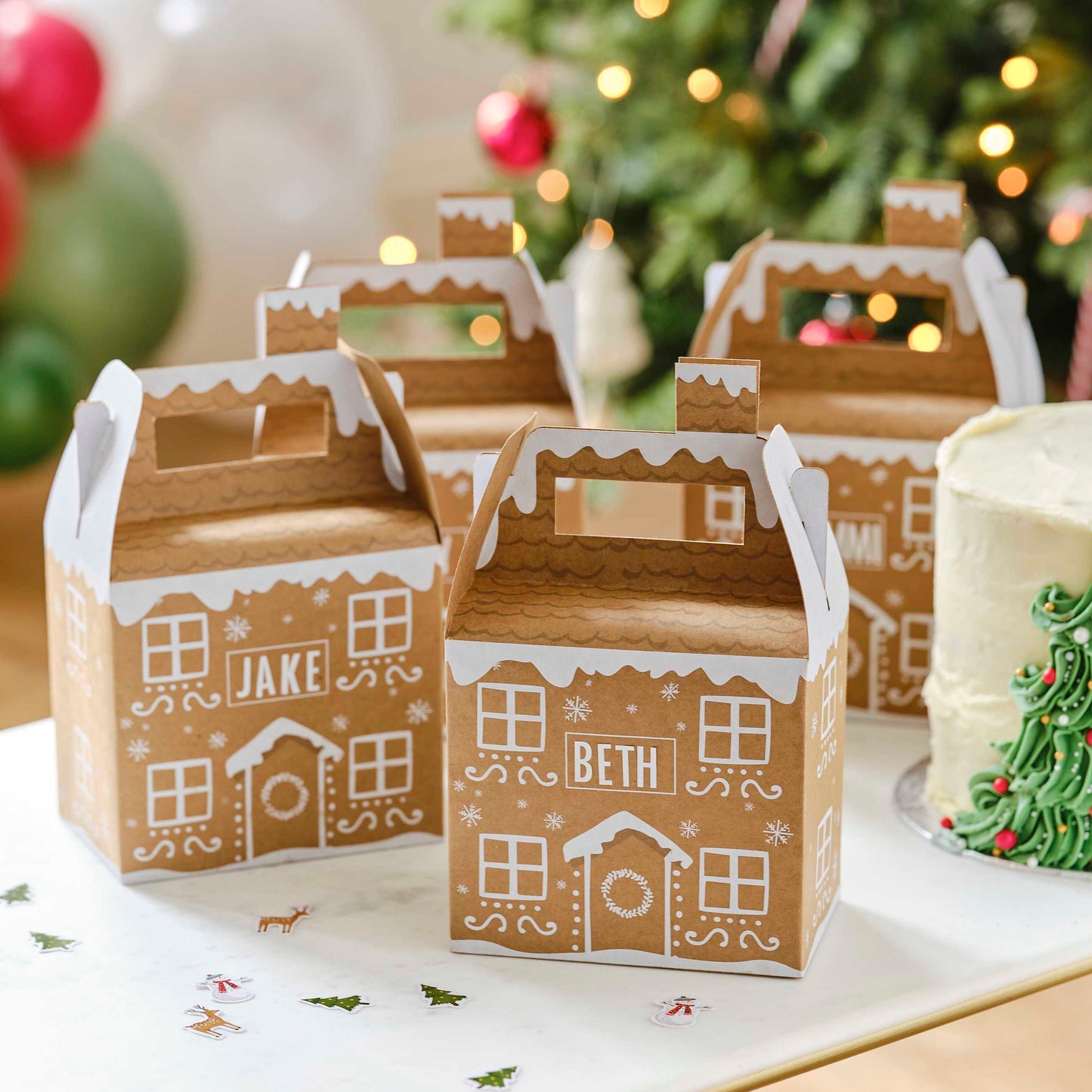 Customisable Gingerbread House Christmas Gift Boxes - Muddy Boots Home UK