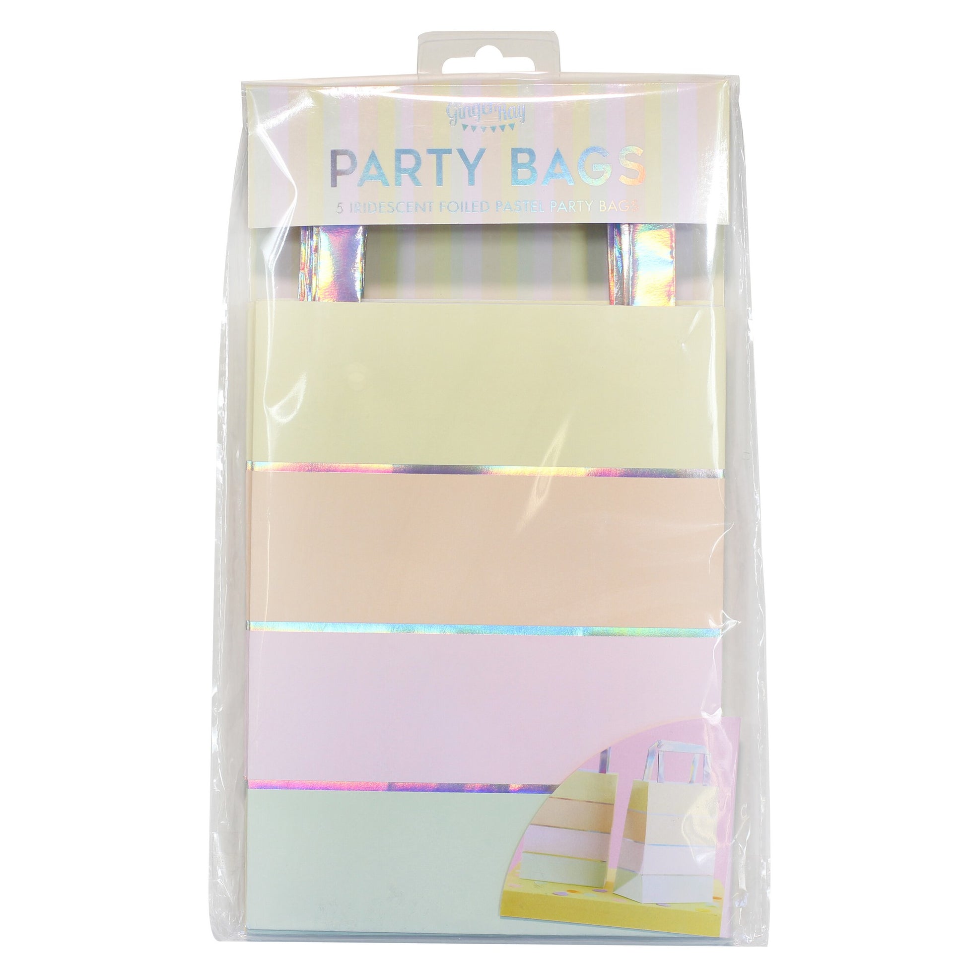 Iridescent and Pastel Paper Party Bags - Muddy Boots Home UK