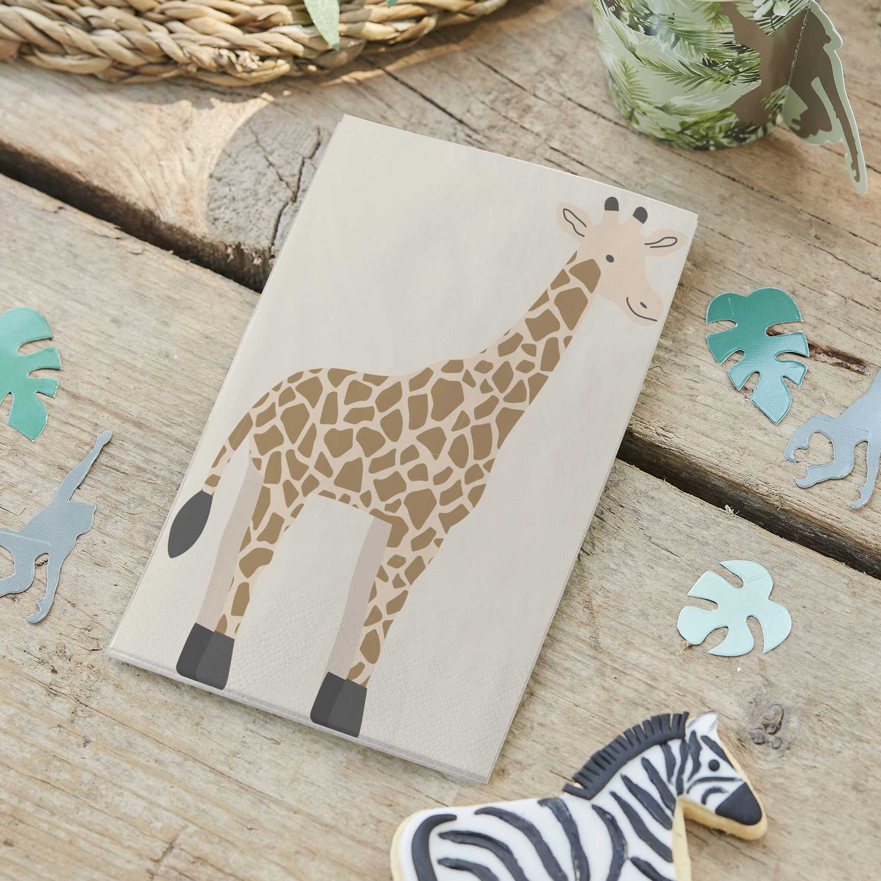 Eco Paper Giraffe  Napkins - Muddy Boots Home UK