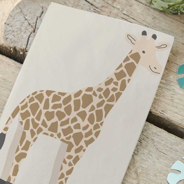 Eco Paper Giraffe  Napkins - Muddy Boots Home UK